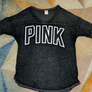 Victorias Secret Pink Gray/Black T shirt